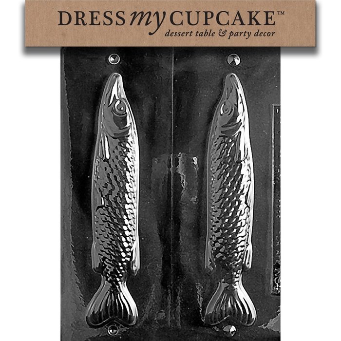 Dress My Cupcake Chocolate Candy Mold, Medium 3D Fish, Nautical
