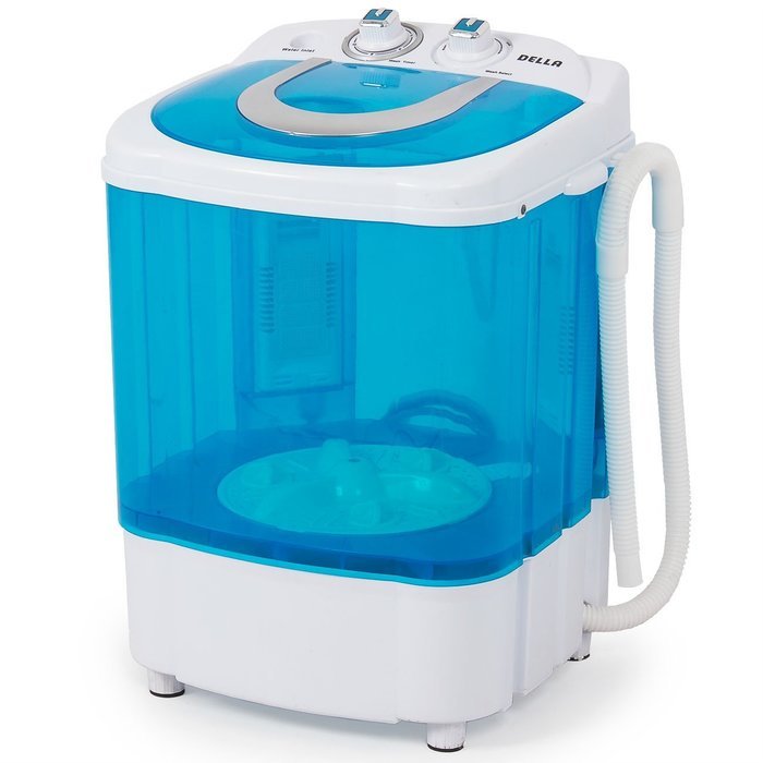 Della Electric Small Mini Portable Compact Washer Washing Machine (8.8 LB Capacity), Blue N5