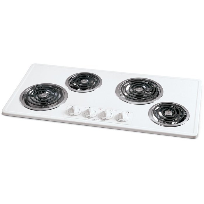 "36"" Electric Cooktop - Coil - White"