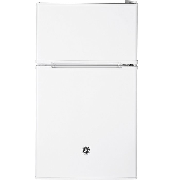 GE GDE03GGKWW Energy Star Qualified Compact Double-door Refrigerator with 3.1 cu. ft. Capacity, in White