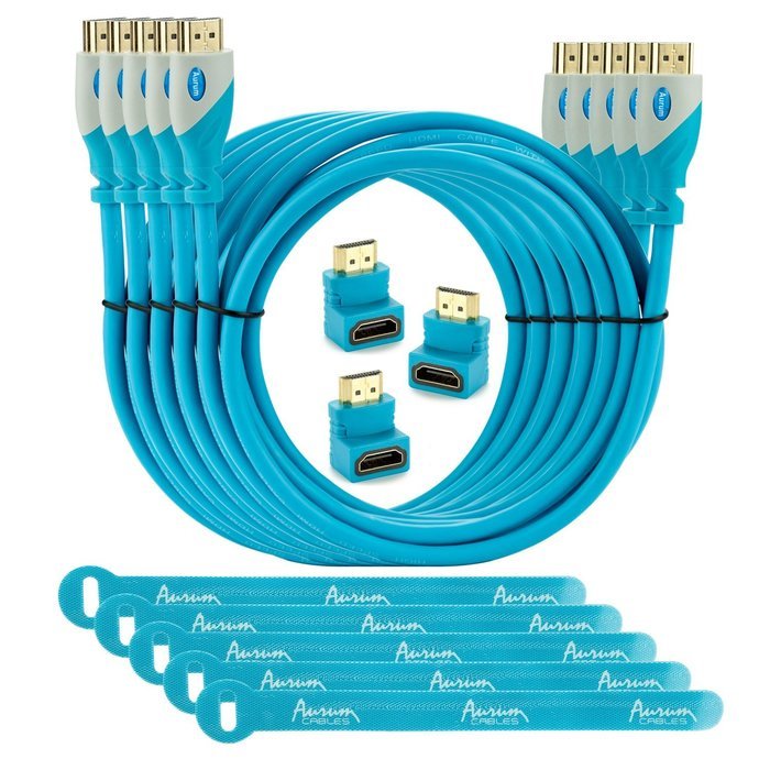 Aurum Pro Series - Pack of 3 High Speed HDMI Cable (10 Ft) with Ethernet - Supports 3D & Audio Return Channel... N5