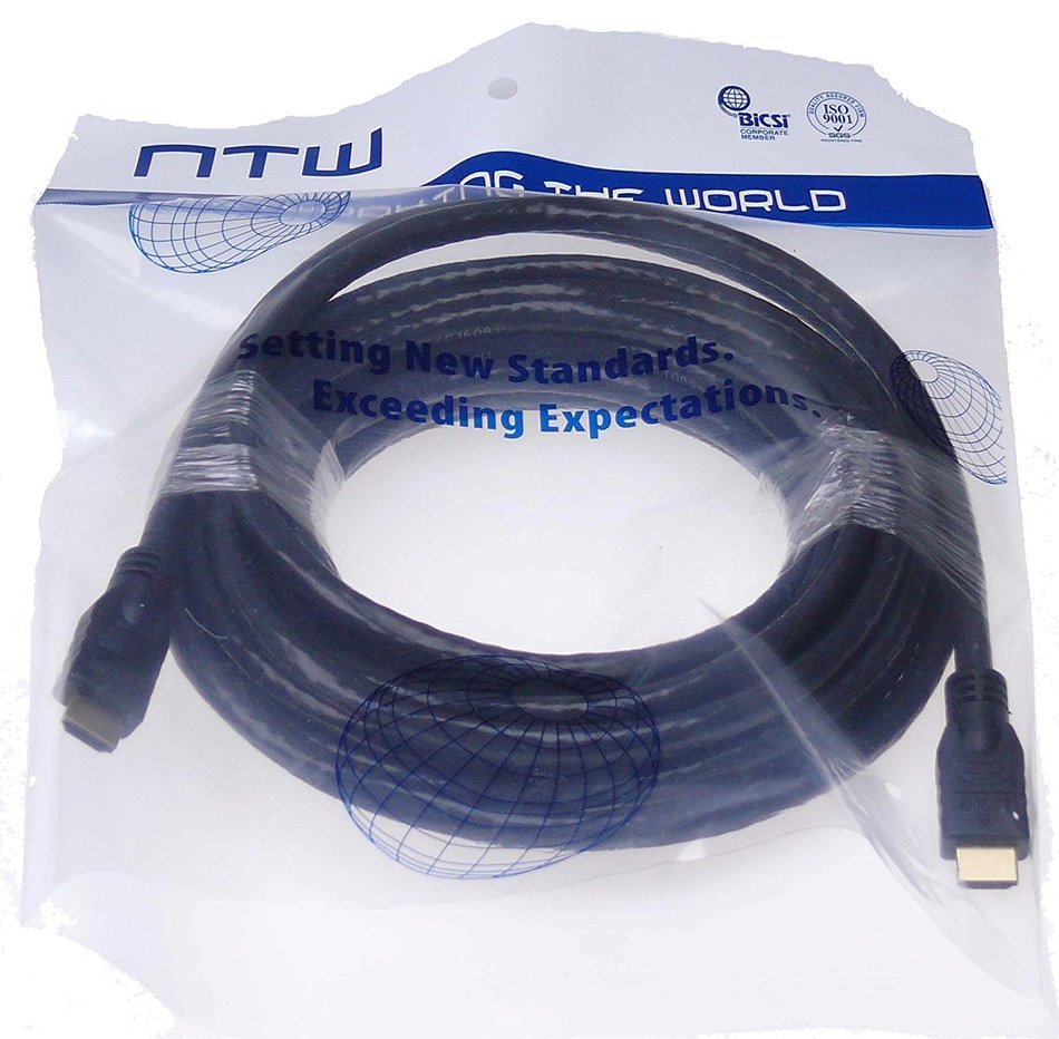 NTW 75 ft. True Plenum HDMI cable (CMP rated), 24 AWG, Gold plated Connector, with Redmere chipset Made in USA... N13