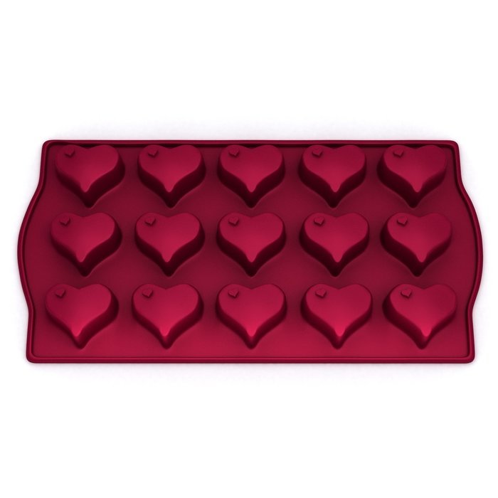 Eco-Friendly 15 - Cavity Silicone Heart Mold - Heart Pan for Making Homemade Chocolate, Candy, Gummy, Jelly, and... N8