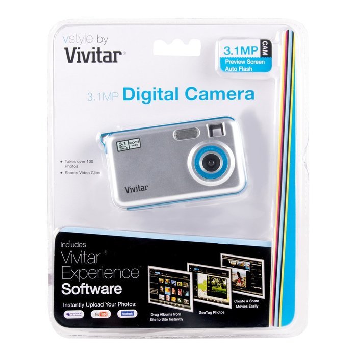 Vivitar 3.1MP Digital Still Camera (VS28B-SILVER) N5