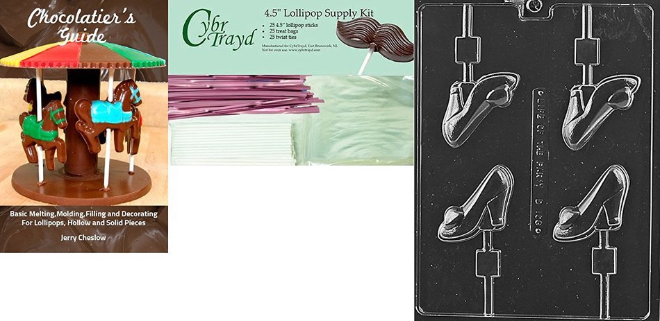 Cybrtrayd D108 High Heel Shoe Lolly Chocolate Candy Mold with Exclusive Cybrtrayd Copyrighted Chocolate Molding... N3
