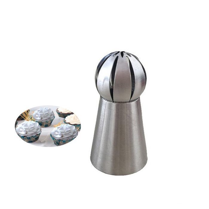 New Russian Piping Tips Sphere Ball Tips Flower Icing Piping Nozzles for Cupcake/Cake Buttercream Decorating with... N2