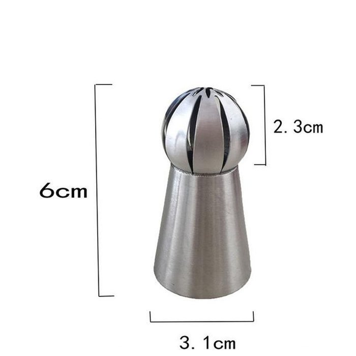 New Russian Piping Tips Sphere Ball Tips Flower Icing Piping Nozzles for Cupcake/Cake Buttercream Decorating with... N3