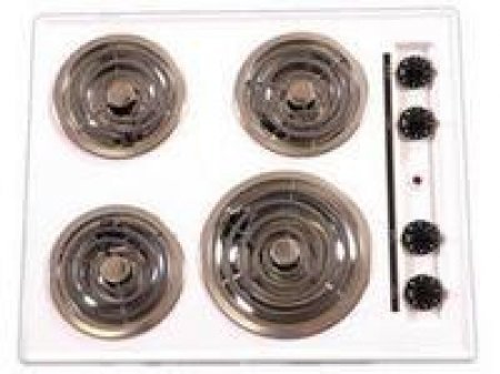 24" Cooktops White Porcelain
