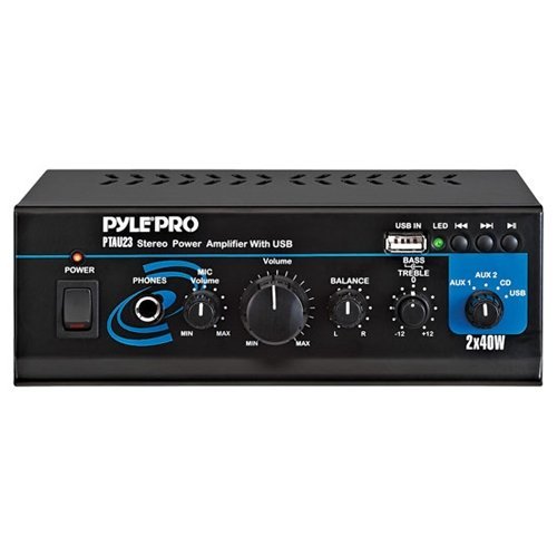 Pyle Ptau23 Amplifier . 40 W Rms . Usb "Product Type: Consumer Electronics/A/V Receivers & Amplifiers"
