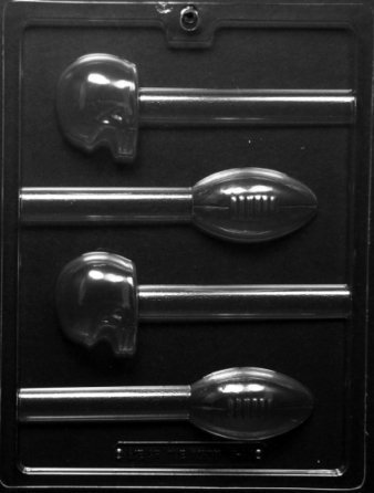FOOTBALL & HELMET PRETZEL POPS CHOCOLATE CANDY MOLD