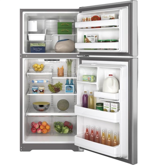 GE GIE18ISHSS 18.2 Cu. Ft. Stainless Steel Top Freezer Refrigerator - Energy Star