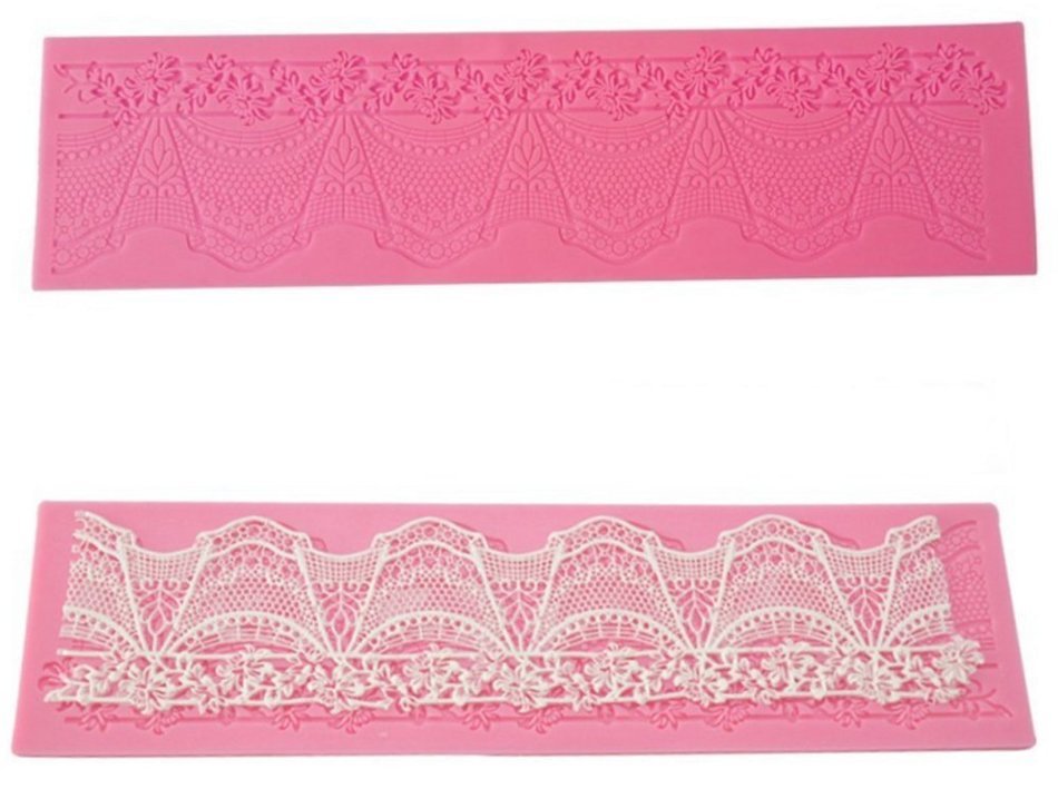 Lesirit Silicone Fondant Cake Decorating Mold Lace Chocolate Lace Mold Mat (B) N9