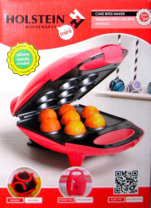 Holstein Housewares Family Fun Mini Cupcakes Cake Bites Party Dessert Muffin PINK Maker