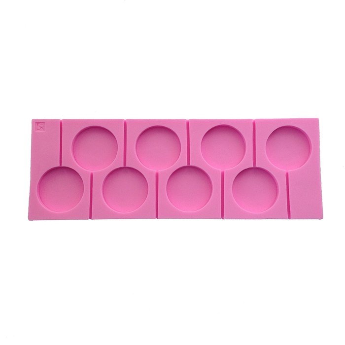 Wocuz 12-Capacity Round Silicone Lollipop Mold with Sticks for Baking ...