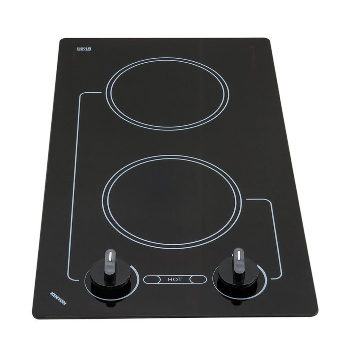 Cooktop Premium Electric Smooth Surface Ceramic Glass Double Burner Kitchen Cookware in Black N2
