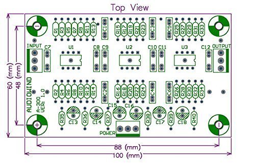 Electronics-Salon Stereo MC Phono RIAA Preamplifier Module Board, Preamp, OPA2134 N7