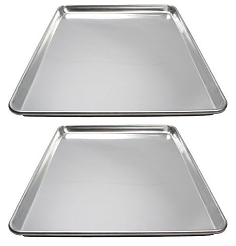 Winware (ALXP-1826) Full-Size Sheet Pans, Set of 2 (18 x 26-Inch, Aluminum)