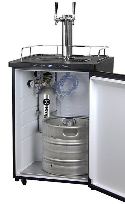 Kegco Kegerator Digital Beer Keg Cooler Refrigerator - Dual Faucet - D System N7