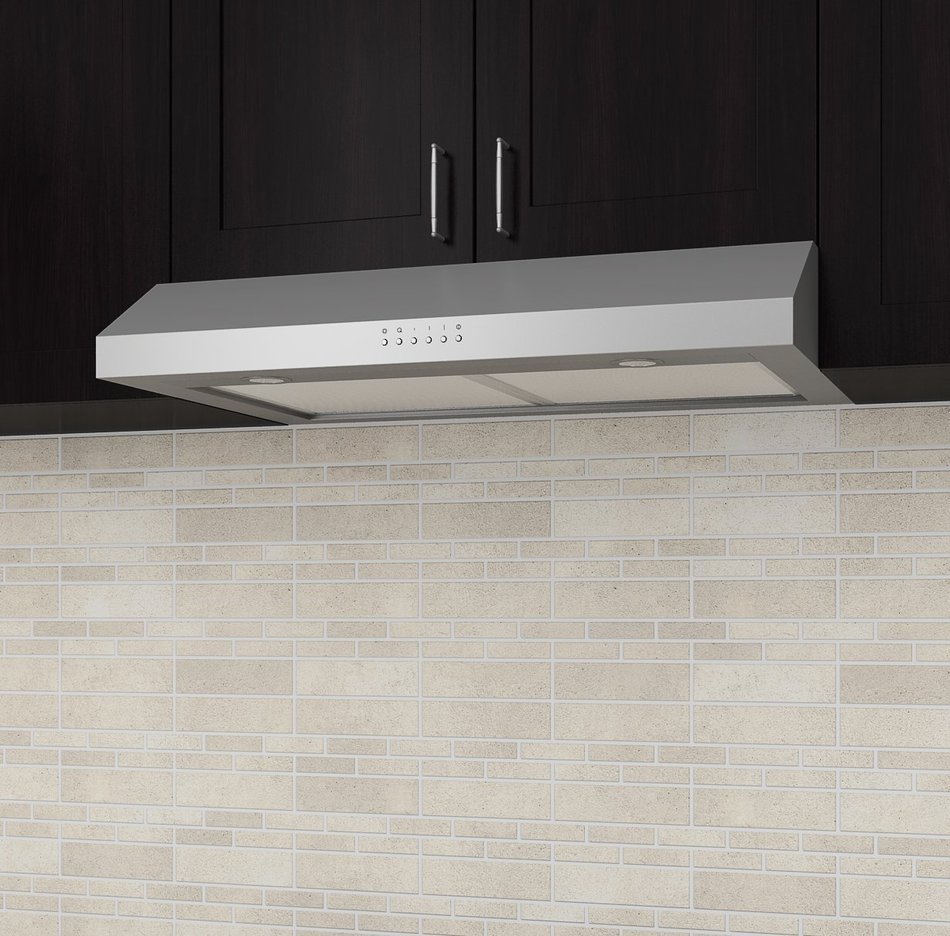 Ancona Slim C2 Twin Motor 425 CFM Under Cabinet Range Hood, 30-Inch N4