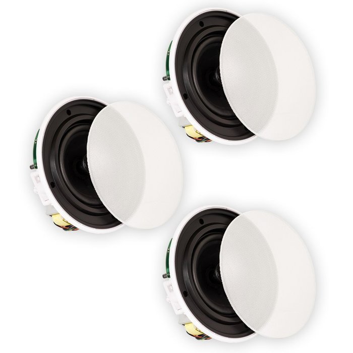 Theater Solutions TSQ670 In Ceiling 70 Volt 6.5" Speakers Quick Install 3 Speaker Set TSQ670-3S