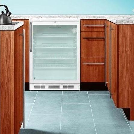 Summit SCR600LBITB 24" Commercially Approved Compact Refrigerator with 5.5 cu. ft. Capacity Auto Defrost Adjustable...