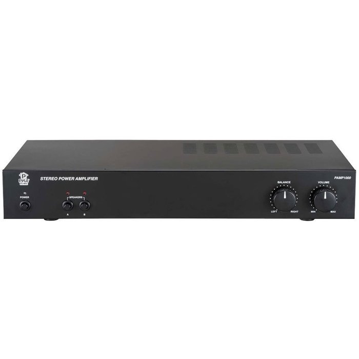 Pyle PAMP1000 Stereo Power Amplifier 160W W/Auto Input Switching - 1 Year Direct Manufacturer Warranty