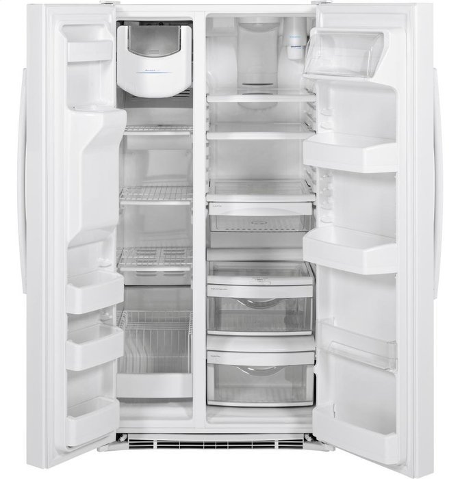 GE GSS25GGHWW 25.4 Cu. Ft. White Side-By-Side Refrigerator N3