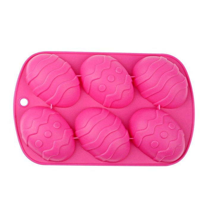 inkint 6-Hole Easter Festival Egg Cake Bread Muffin Brownie Cupcake Fondant Making Baking Mold Silicone DIY Homemade... N5