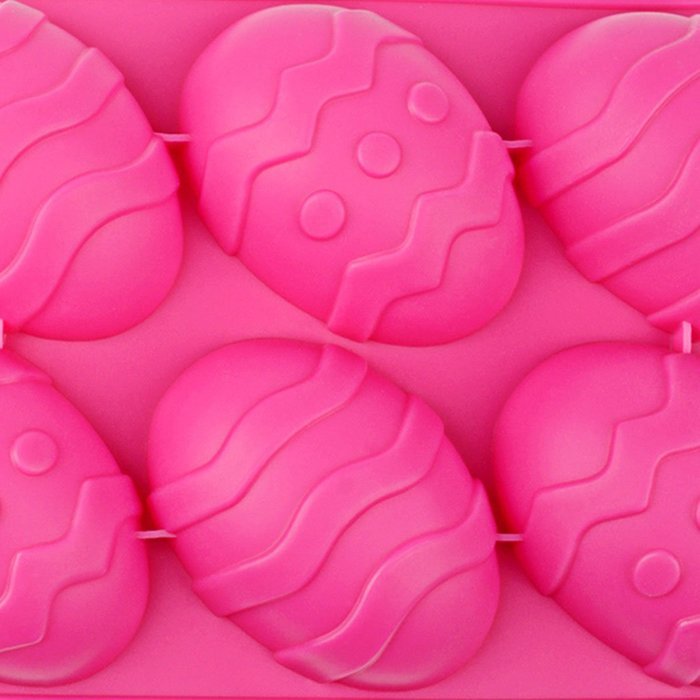 inkint 6-Hole Easter Festival Egg Cake Bread Muffin Brownie Cupcake Fondant Making Baking Mold Silicone DIY Homemade... N6
