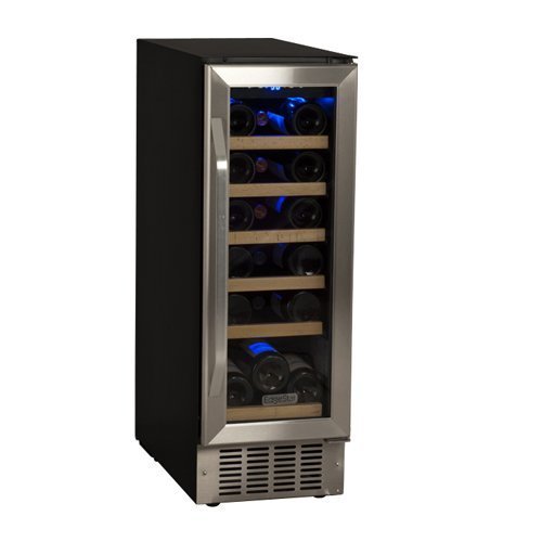 EdgeStar 18 Bottle Built-In Wine Cooler - Black/Stainless Steel