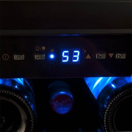 EdgeStar 18 Bottle Built-In Wine Cooler - Black/Stainless Steel N2