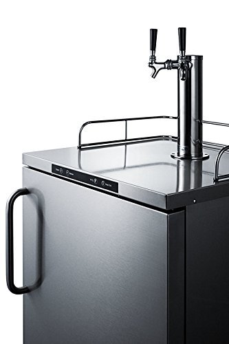 Summit SBC635MOS7TWIN Freestanding commercially listed dual tap outdoor beer dispenser, auto defrost with digital... N2