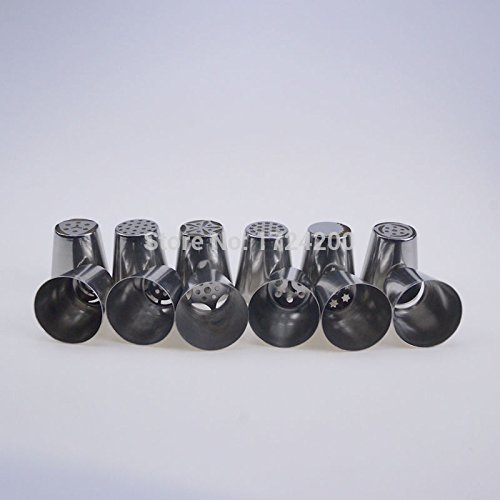 TecGeo(TM) 12PC/set Russian Tulip Icing Piping Pastry Bag Nozzles Cake Decorating Tools Pastry Cupcake Decorator... N2