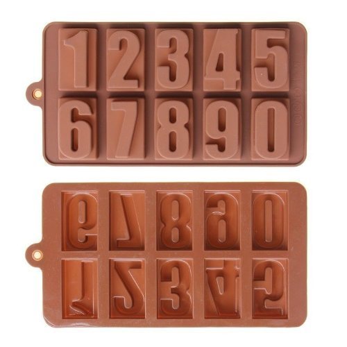 1 X Silicone Number Ice Tray, Candy, Crayon, Soap or Candle Mold N2