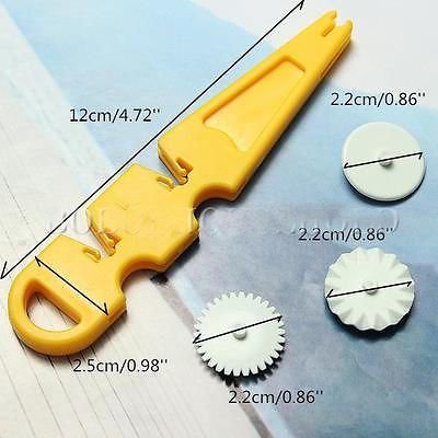Embosser 3 Wheel Fondant Cake Icing Decorating Sugarcraft Cutter Mold Plastic N2