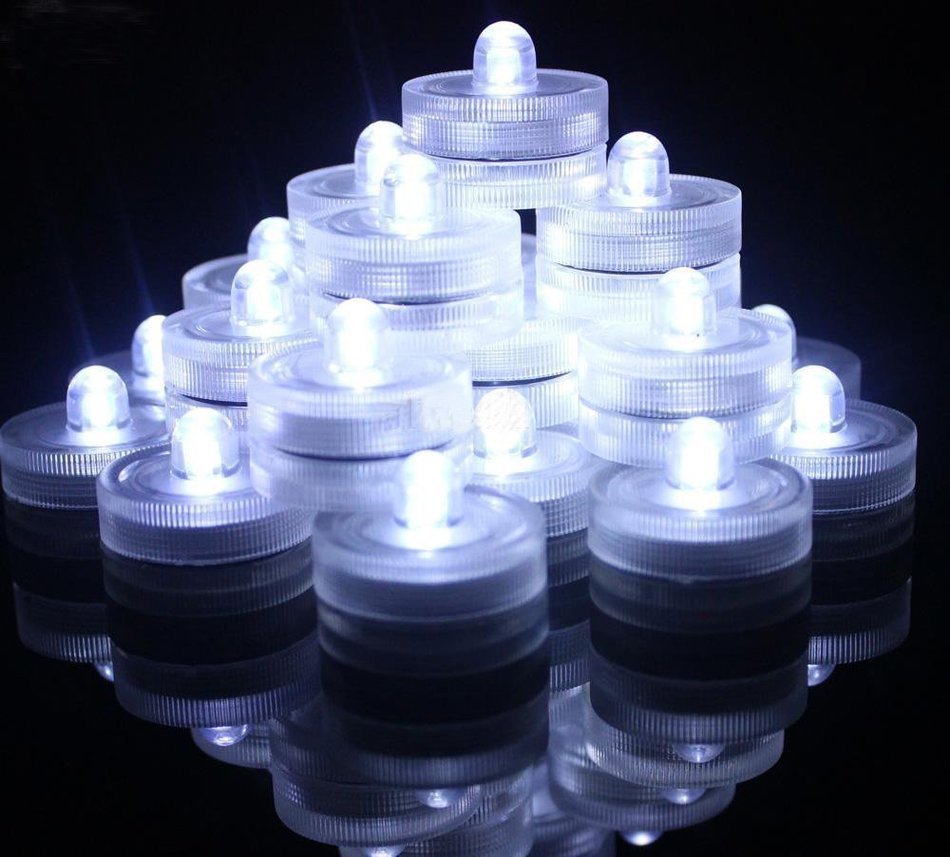 RioRand&reg; Set of 36 Submersible Waterproof Underwater LED Candles Famaless Safety Tea Lights for Decoration Wedding... N3