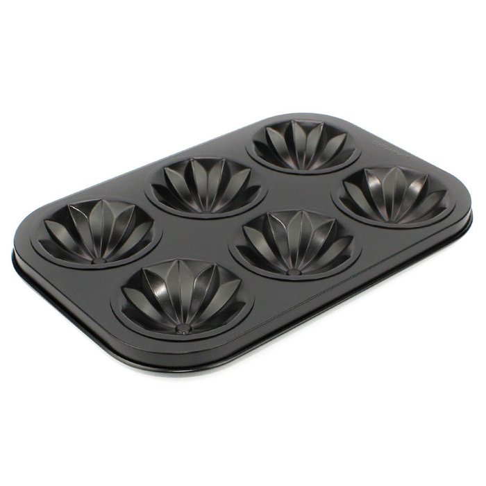 Ezeso 6-Cup Mini Diamond Print Cake Fluted Bundt Pan Mold N3