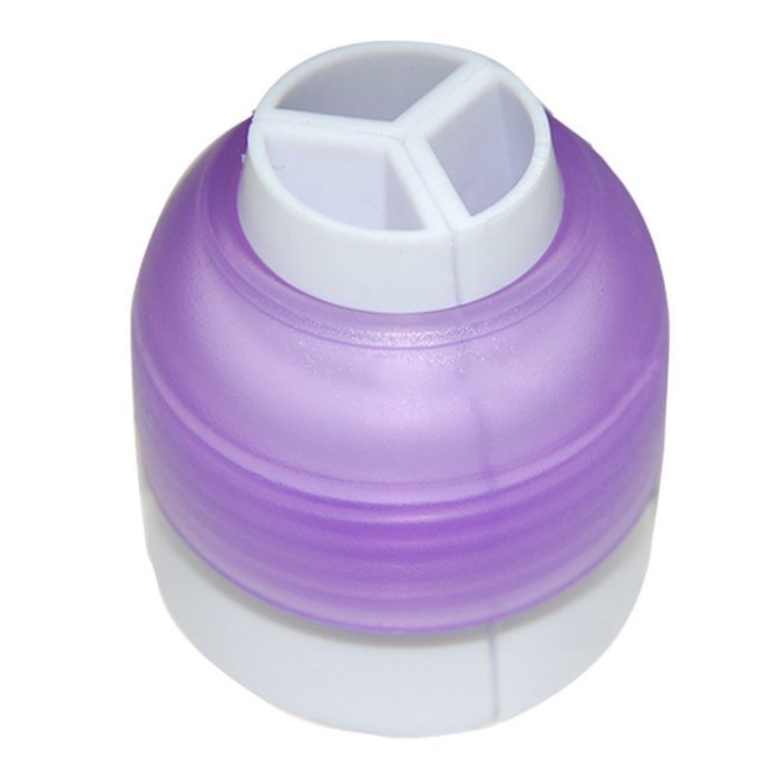3-Color Coupler Icing Piping Bag Nozzle Converter Decorating Kit for Cupcake Fondant Cookie (Pack of 1) N3
