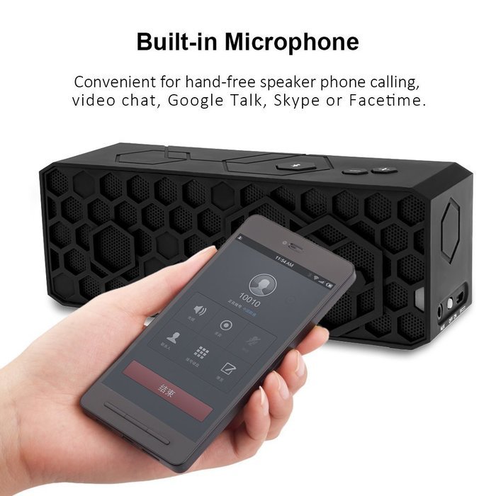 GBB Portable Honeycomb Bluetooth 4.0 Stereo Speakers High Definition Soundbox Outdoor Speaker Dual 10W Speakers... N8