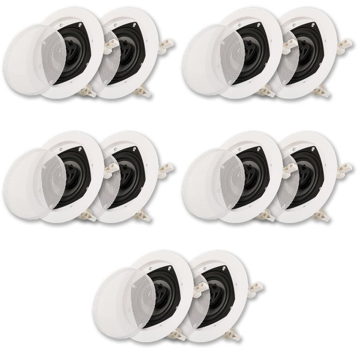 Acoustic Audio CS-IC42-5PR 150 Watt 4" 2-Way Home Theater In-Wall/Ceiling Speakers (5-Pair)