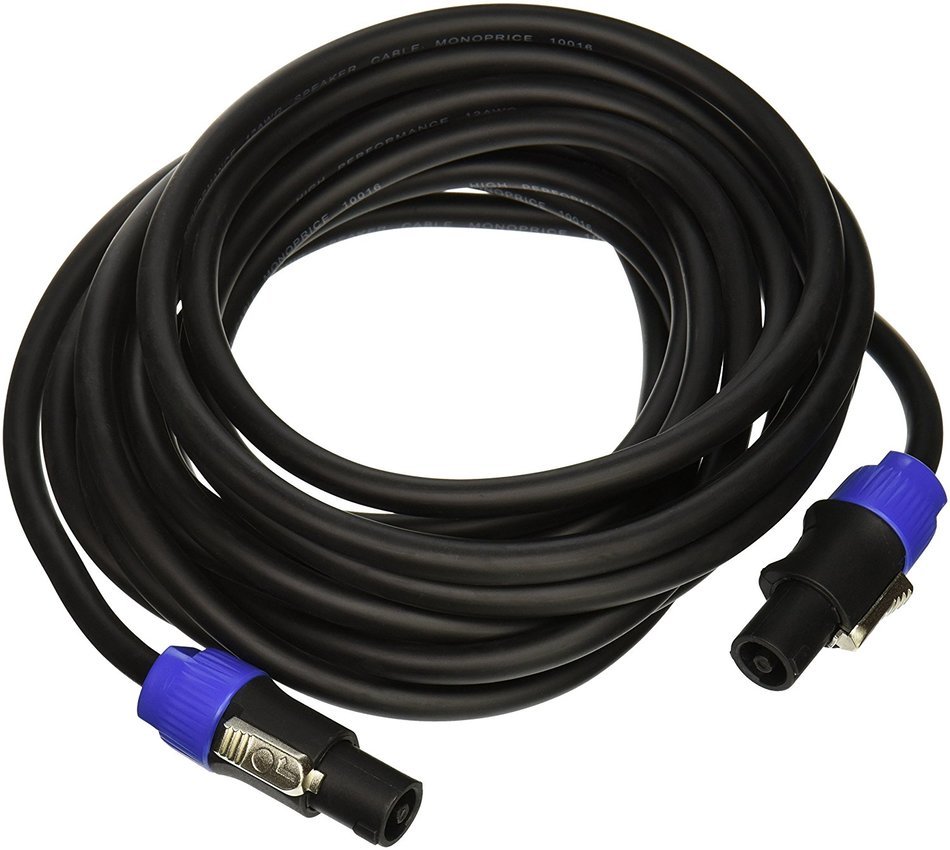 Monoprice 25ft 12AWG 2-conductor Speakon Type NL4FC Female to Speakon Type NL4FC Female Cable