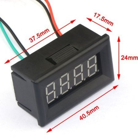 RioRand 0.36" 0-300A DC Ammeter Mini Panel Current Meter Blue LED Tester Digital Amperemeter N3