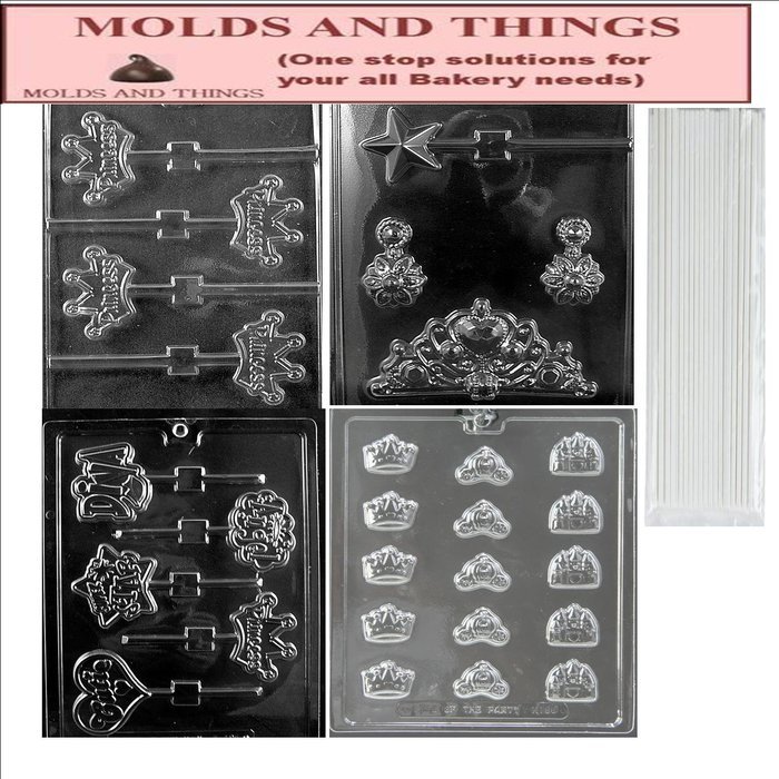 Princess Kit chocolate candy mold with Copyrighted Chocolate Molding Instructions