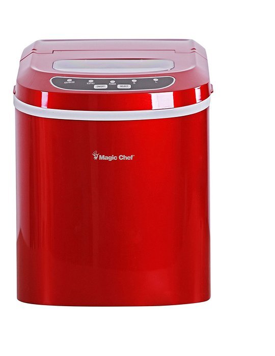 Magic Chef MCIM22R Ice Maker, 27 lb, Red N2