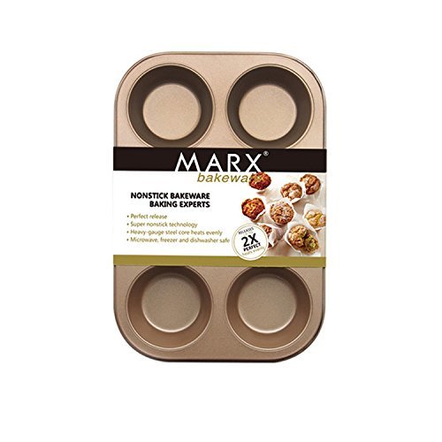 MARX 6 Cups Nonstick Regular Muffin Pan Cake Cupcake Mold Cheesecake Sringform pan (1)