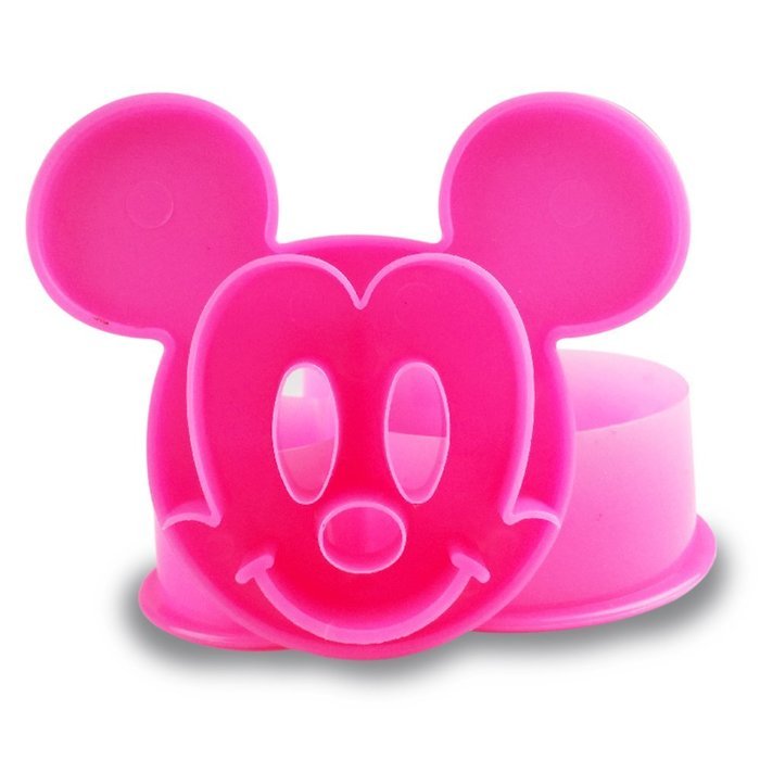 Mickey Cookie Mold | Cute and Big 2pcs 6" Pink Food Grade Mickey Mouse Design DIY Sandwich Bread Toast Pancakes... N6