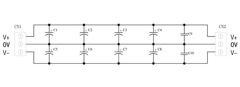 Electronics-Salon 1PCS Capacitor Filter Bare PCB, Support 8pcs D30mm Electrolytic Capacitors. N7
