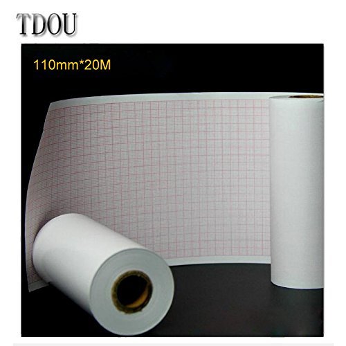 TDOU Thermal paper Roll ECG Paper 110mm20M for CE Marked Digital 12 Leads 3/6 Channel ECG Machine ECG600G Insulation... N3