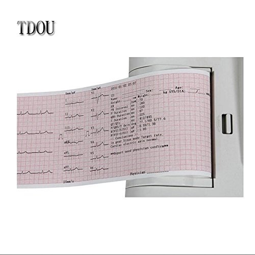 TDOU Thermal paper Roll ECG Paper 110mm20M for CE Marked Digital 12 Leads 3/6 Channel ECG Machine ECG600G Insulation... N4