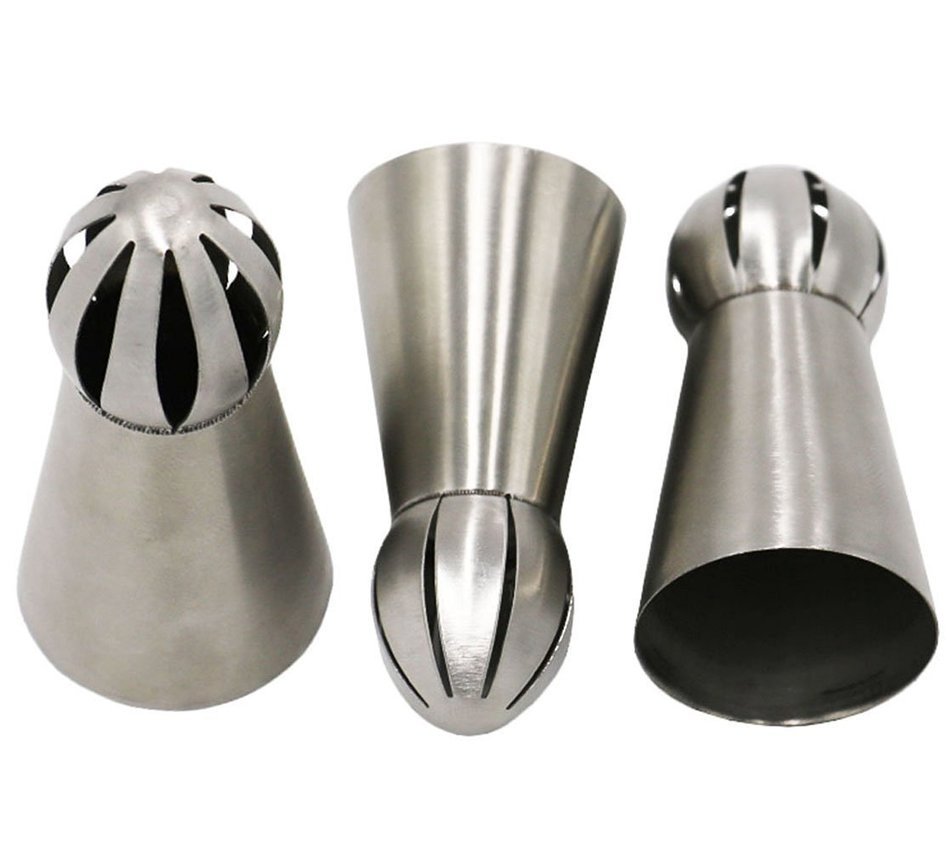 thumbnail image 2 of 3Pcs/Set Russian Flower Icing Piping Nozzles Tips Sphere 2 of 14